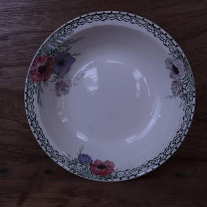 Round hollow dish Terre de Fer Creil and Montereau &quot;Madrid&quot;