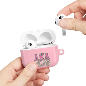AKA 1908 AirPod-skal | Rosa AirPods-skal för Sorority | Airpods Gen 1 | Airpods Gen 2
