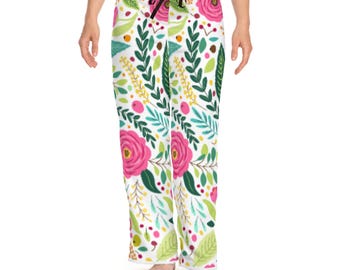 Pantalones de estar por casa bonitos: pijamas de poliéster cómodos para mujer