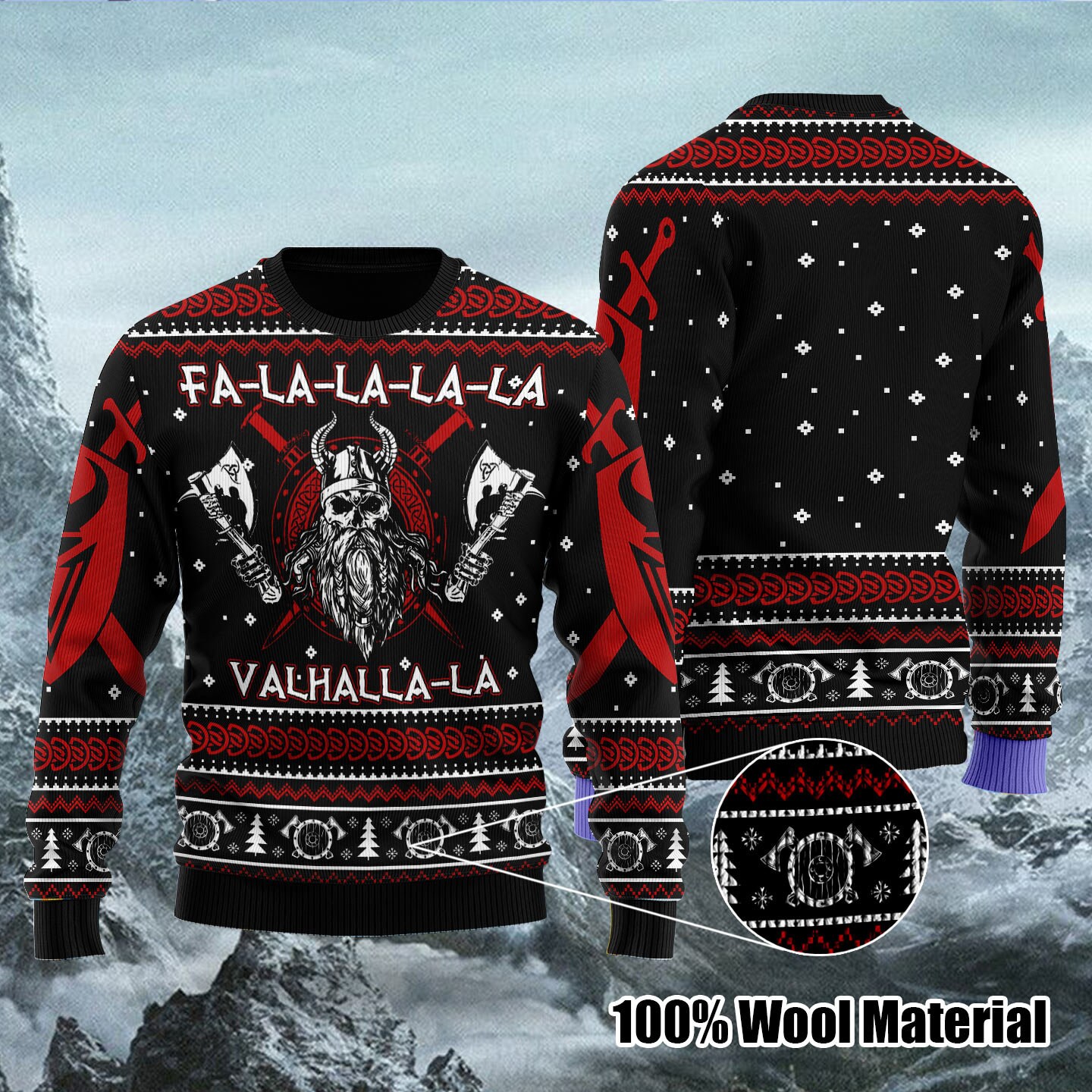 Valhalla Ugly Christmas Sweater - Etsy UK