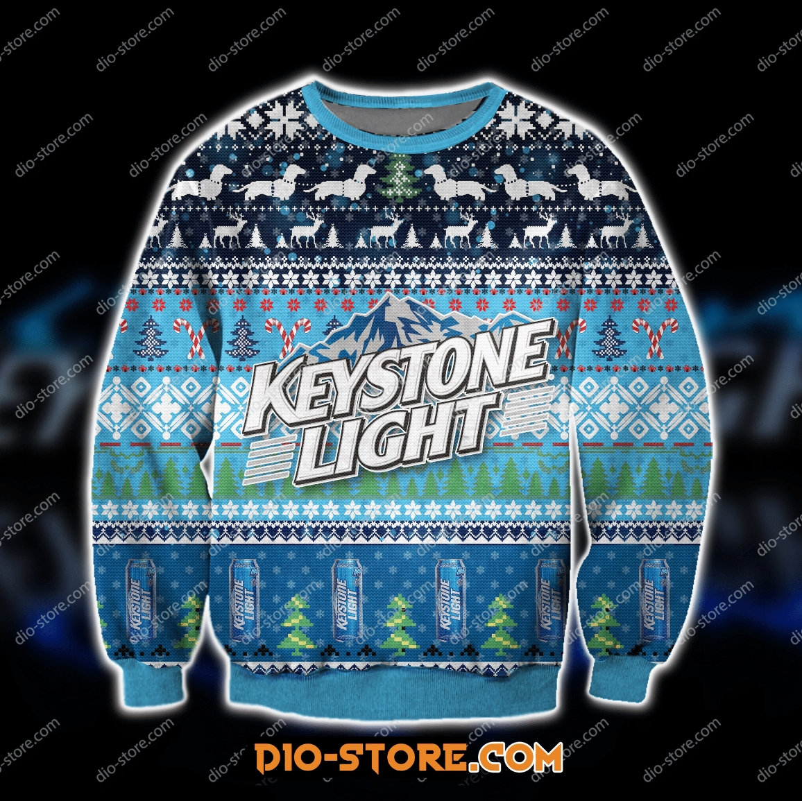 Keystone Light Ugly Knitted Christmas 3D Sweater Designed & Sold By ChaZhan