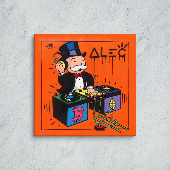 Alec Monopoly Canvas Print Vibrant Street Art Wall Decor Modern