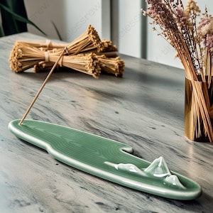 Handmade Mountain Incense Holder, Colourful Minimalist Elegant Artisan Incense Stick Holder, Incense Burner, Meditation Gift For Her