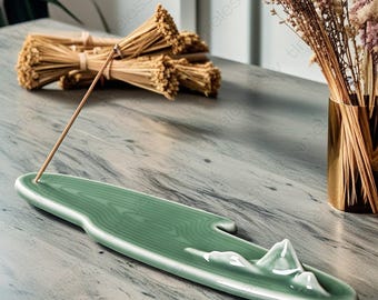 Porta incenso di montagna fatto a mano, porta incenso artigianale colorato, minimalista ed elegante, brucia incenso, regalo di meditazione per lei
