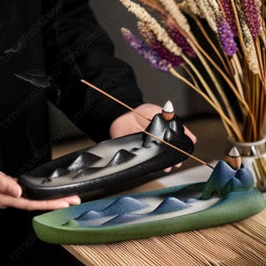Handmade Mountain Incense Holder, Colourful Minimalist Elegant Artisan Incense Stick Holder, Incense Burner, Meditation Gift For Her