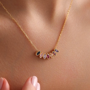 Collier en argent sterling avec pierre de naissance, souvenir de famille, cadeau pour elle