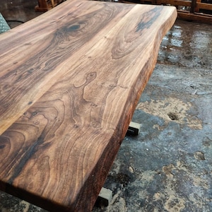 Custom live edge dining table,Solid Walnut Wood Kitchen Table,Living Room table,Home Furniture