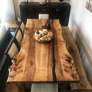 Mesa de madera de nogal, mesa de madera, mesa de comedor de madera real, escritorio de madera natural, mesa de madera maciza de nogal