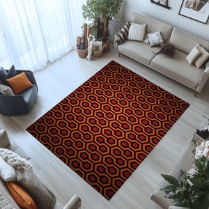 The Shining Rug, Halloween Rug, The Shining Hotel Rug, Overlook Hotel Rug, The Shining Carpet, Vibrant Printed Shining, Office Decor Rug