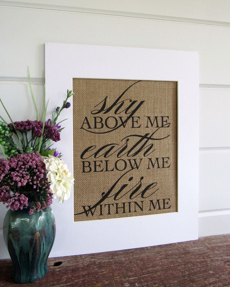 SKY ABOVE ME burlap or canvas art print image 2