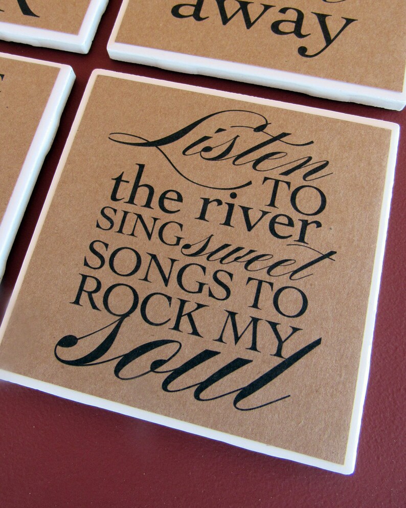 GRATEFUL DEAD song LYRICS coasters set of 4 Etsy