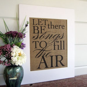 LET THERE be SONGS burlap or canvas art print image 2