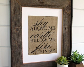 SKY ABOVE ME - burlap or canvas art print