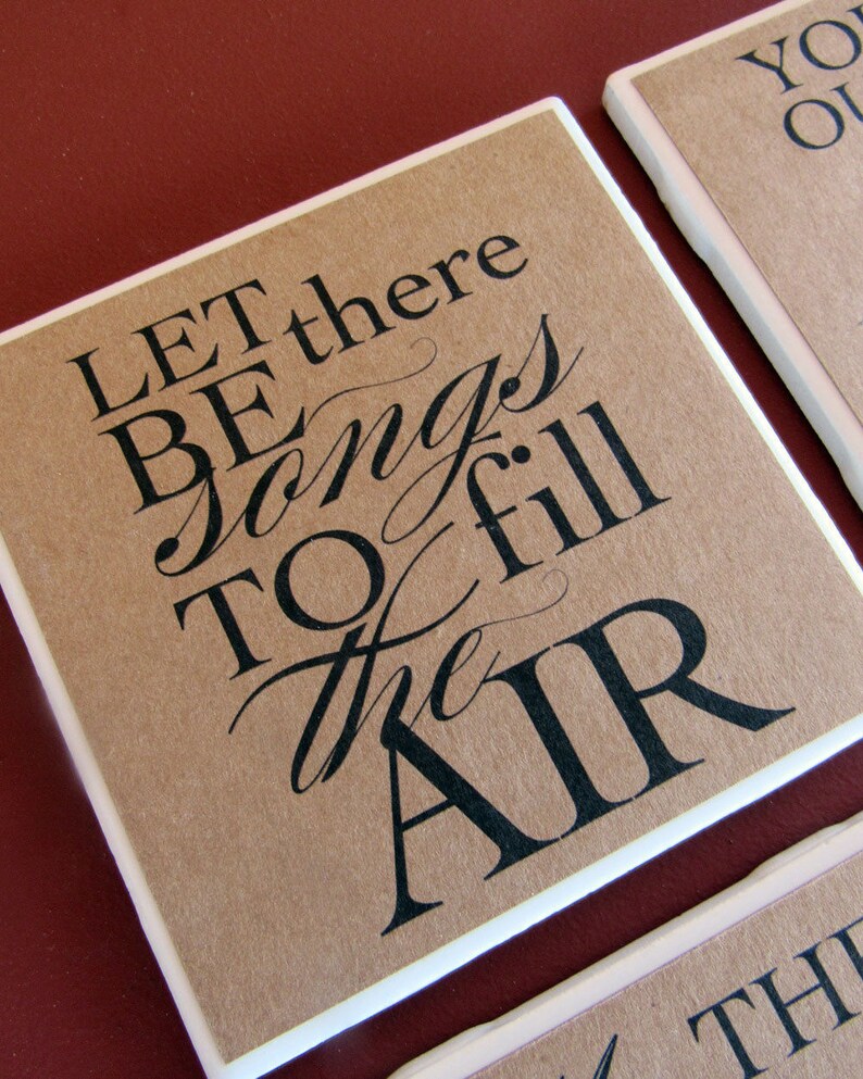 GRATEFUL DEAD song LYRICS coasters set of 4 Etsy
