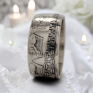 Kazakhstan Ring Man, Kazakhstancoin Ring, Kazakhstan Woman Ring, Vintage Kazakhstan Ring, Kazakhstan Coin Ring, Kazakhstan Coin Ring Man