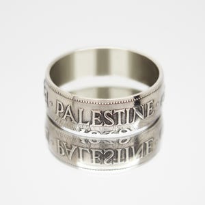 Palästina Münze Ringe, Ring für Mann Palästina, alte Palästina Ring, Palästina Münze Ring, Mann Münze Ring Palästina, Palästina Ring, Mann Ring