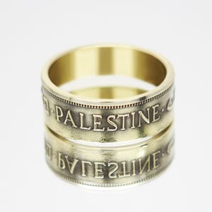Palästina-Mann-Ring, Ring für Mann Palästina, Palästina-Ring, Palästina-Münze-Ringe, Mann-Münzenring Palästina, Frau Palästina-Ring, Münze Ring