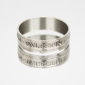 Münzring Palästina, Männerring Palästina, Frauenring Palästina, alter Palästinaring, Palästinamünzenring,Münzringe Palästina