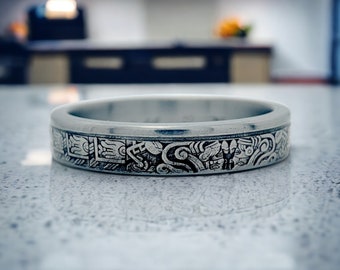 Anillo de México para hombre, anillo vintage con peso mexicano, anillo con moneda mexicana, anillo con moneda mexicana, anillo para niña mexicana, anillo vintage con moneda mexicana