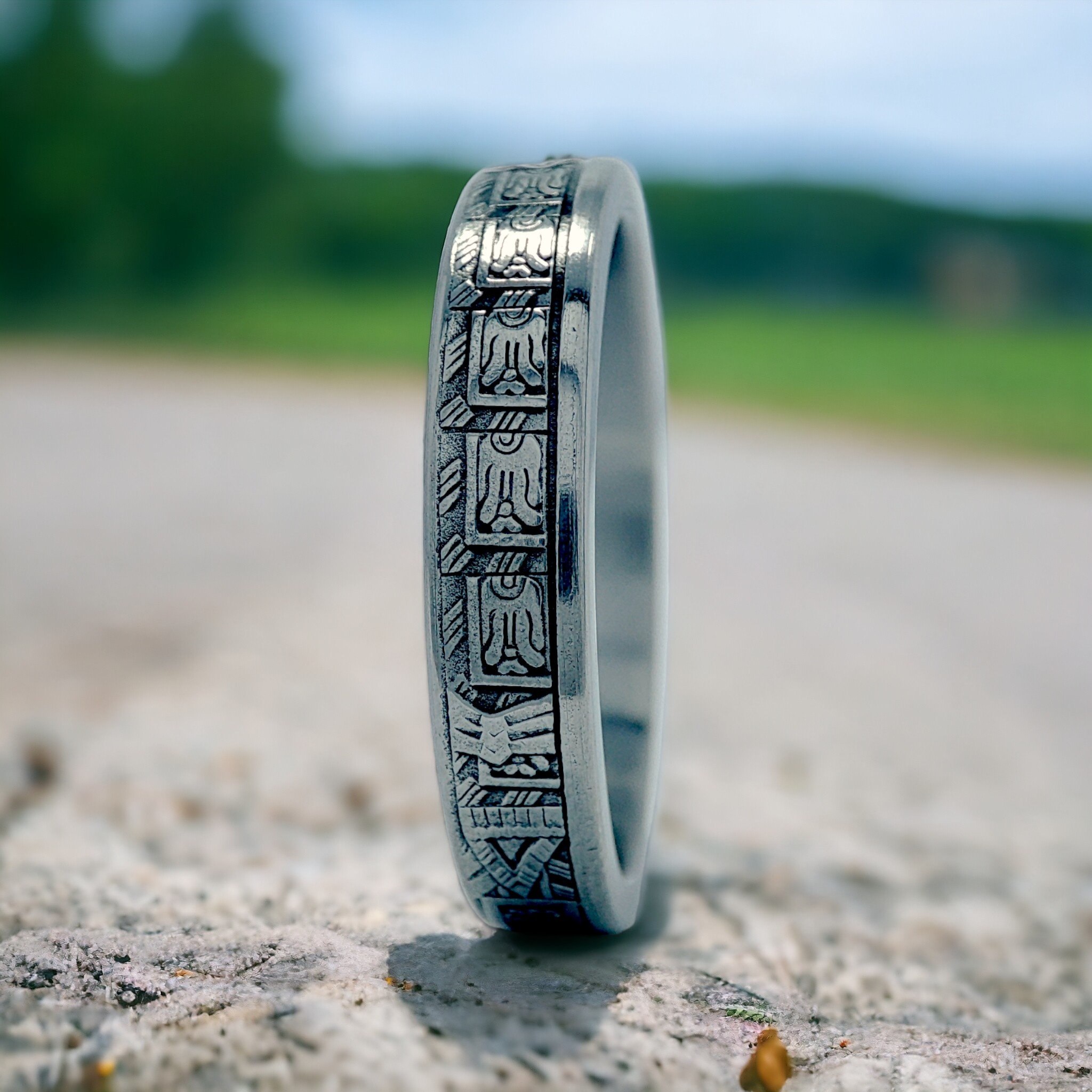 Mexico Ring for Man, Vintage Mexico Peso Ring, Mexican Coin Ring