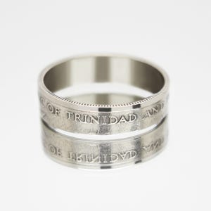 Trinidad and Tobago Coin Ring, Trinidad and Tobago Coin Rings, Trinidad and Tobago Ring, Man Coin Ring Trinidad and Tobago, Coin Ring