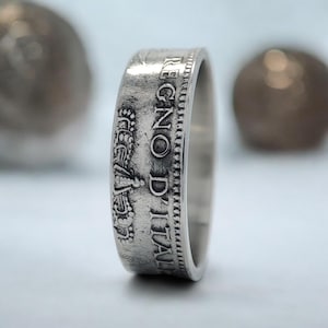 Italy Coin Ring Woman, Italy Ring For Woman, Italy Ring For Man, Italy Lire Ring, Italy Lira Coin Ring, Coin Ring Italy, Man Italy Coin Ring
