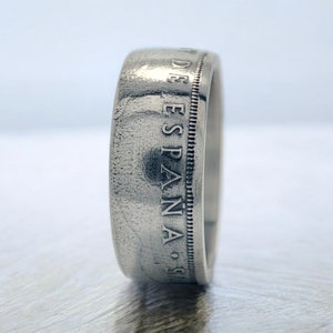 Man Spain Coin Ring, Unique Spain Ring Man, Vintage Coin Ring Spain, Old Spain Coin Ring, Man Ring From Spain, Spain Ring Man