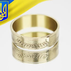 Ukraine Coin 50 kopecks 1992-2010 (brass) Ukraine Jewelry Ukrainian Jewelry Ukrainian Necklace Ukraine Ring Ucraina Ucrania Tryzub