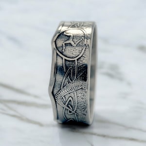 Isle Of Man Men&#39;s Ring, Isle Of Man Ring For Women, Isle Of Man Ring For Men, Isle Of Man Coin Ring, Isle Of Man Ring, Coin Ring Isle Of Man