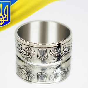 Ring Ukraine, Ukraine Ring Tryzub, Münzenring Ukraine, Ring Aus der Ukraine, Ukraine Bronze Ring, Ring Aus der Ukraine, Ukraine Ring Unisex