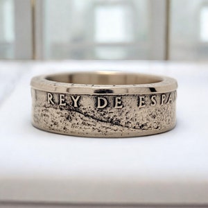 Spain Peseta Ring, Vintage Coin Ring Spain, Man Ring From Spain, Coin Ring Peseta Spain, Unique Spain Ring Man, Woman Spain Ring