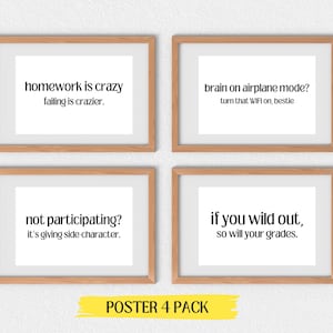 Funny Gen Z Teacher Posters: Middle & High School Classroom Decor (Digital Prints)