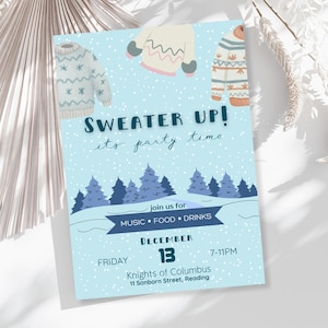 Custom Ugly Sweater Party Invitation – Made-to-Order Holiday Celebration Invite
