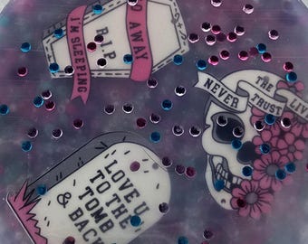 Love You To The Tomb - Pick Pad for Heavy Pickers, Oddly Satisfying Sensory Fidget, Alternate to Skin Picking and Nail Biting
