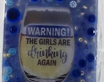 Warning The Girls Are Drinking Again-Pick Pad for Heavy Pickers, Oddly Satisfying Sensory Fidget, Alternate to Skin Picking and Nail Biting