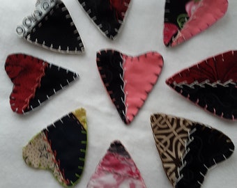 9 or more Valentine quilted hearts with finished edges several lots and colors to choose from QUILTED HEART LOT   20% off Coupon