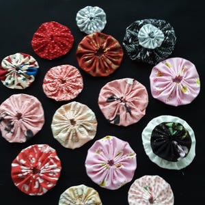Lot of assorted hand made cotton yoyos clearance sale choose from 6 lots