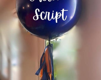 Personalized Jumbo Balloon with Custom Script & Tassel - 3 FT