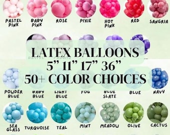 Latex Balloons: 50+ Colors, DIY Garland Decor