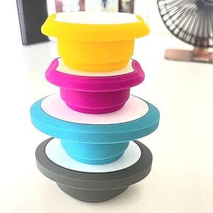 BPA Free, Easy Grip Silicone Bottle Cap Protector for Personalization and Hygienic, Identification, Identify Water Bottle Cap Identifier