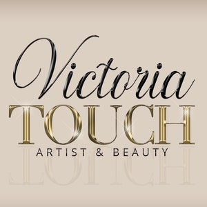 Gold Black Beauty Logo, Chrome Logo, Makeup Logo, Hair Logo, Sparkle Logo, Glitter Logo, Nails Logo, Boutique Logo, Modern Lash Logo