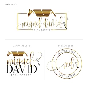 Real Estate Logo, Realtor Logo, Gold Real Estate Logo , Minimalist Logo, House Logo, Premade Logo, Signature Logo, Realtor Logo Se