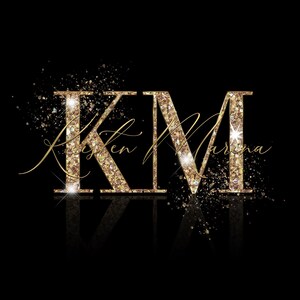 Beauty Logo, Glitter Logo, Rose Brown Logo, Sparkle Glitter Logo, Vorgefertigtes Logo, Gold Logo, Kosmetik Logo