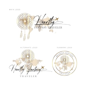 Modern Travel Logo, Gold Travel Logo Design, Travel Business Logo, Travel Agency Logo, Gold Map Adventure Logo, Trip agent Logo