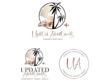 Travel logo design, business trip logo design, travel blogger, travel agent logo, modern trip agent logo, premade logo