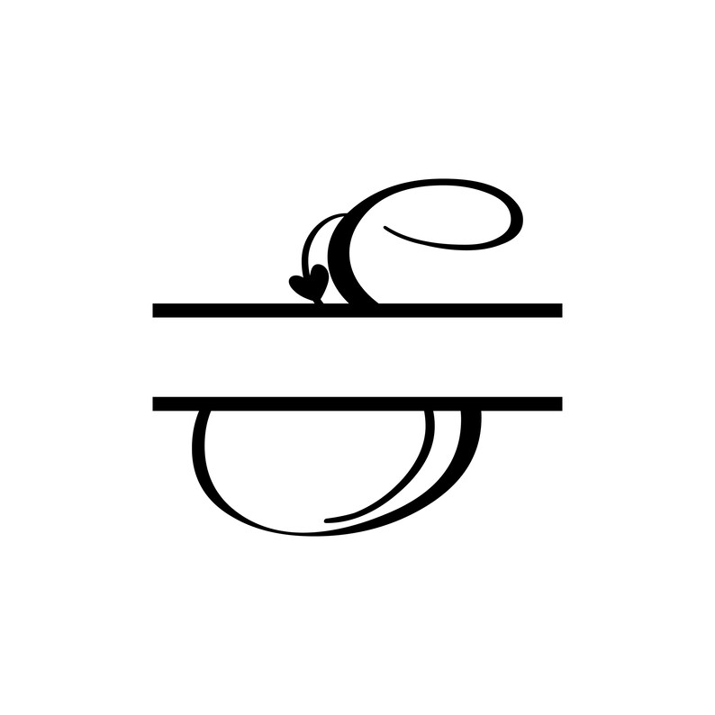 Calligraphy Split Monogram Font Svg, Family Name Design (SVG, PNG, EPS ...