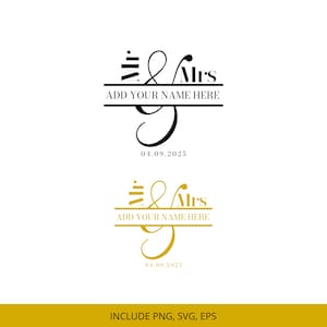 Mr and Mrs svg, Split Monogram svg, Wedding svg Marriage Svg, Mr and Mrs Sign, Wedding Signs, Engagement svg, Groom and Bride svg