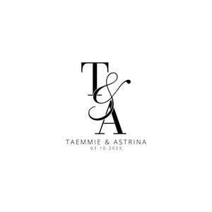 Elegant Wedding Monogram Logo Design, Minimalist Couple Initials ...
