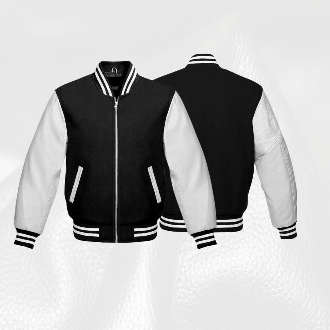 Men's Fashion Baseball Collar Zipper Slim Varsity Jackets