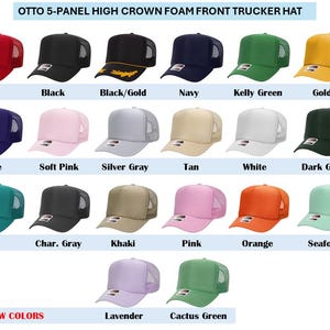 Blank Otto Hats, High Profile Foam Otto Hats, Trucker Hat, Otto foam hat, snapback, Blank Hats, 5-panel otto foam hat, hat bar, sublimation
